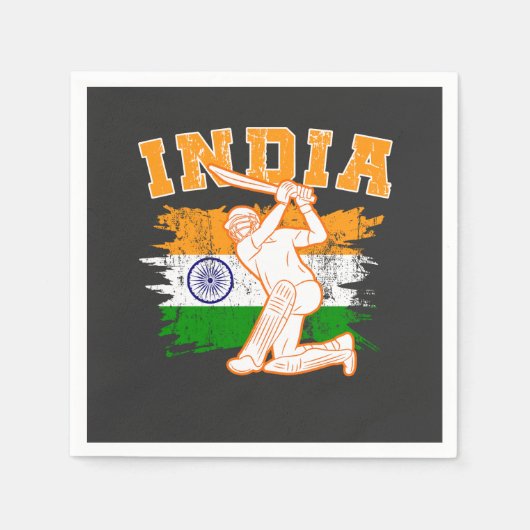 Indiase cricketspeler servet (Voorkant)