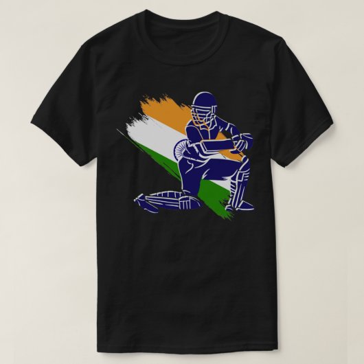 Indiase cricketspeler t-shirt (Design voorkant)