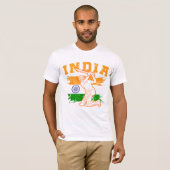 Indiase cricketspeler t-shirt (Voorkant volledig)