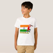 Indiase cricketspeler t-shirt (Voorkant volledig)