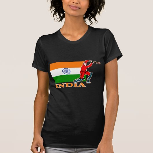 Indiase cricketspeler t-shirt (Voorkant)