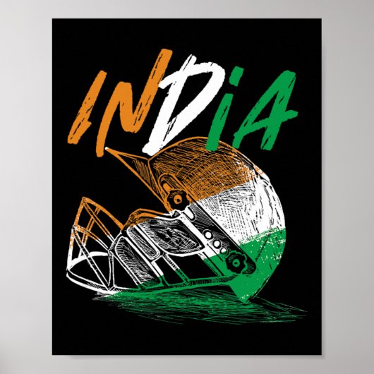 Indiase Cricketteam Cricketspeler Cricketer Poster (Voorkant)