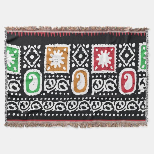 Indiase cultuur: traditionele kunst ontwerp deken (Voorkant)