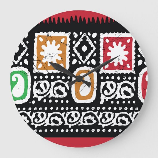 Indiase cultuur: traditionele kunst ontwerp grote klok (Voorkant)