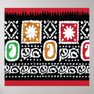 Indiase cultuur: traditionele kunst ontwerp poster