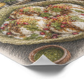 Indiase Dahi Vada Chaat en Masala Chai Poster (Hoek)