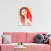 Indiase Dame schilderij Canvas Afdruk (Insitu (Woonkamer))