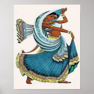 Indiase damesdansen poster