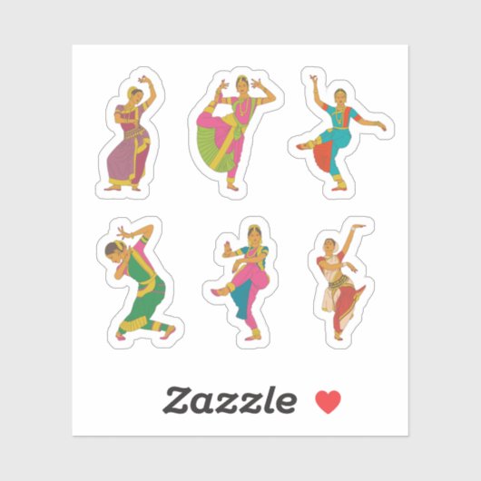 Indiase dansende Stickers (Vel)