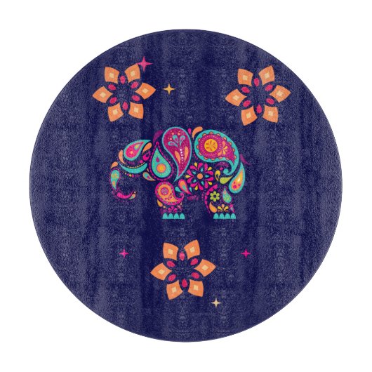 INDIASE DIWALI OLIFANT KLEURRIJK ONTWERP SNIJPLANK (Voorkant)