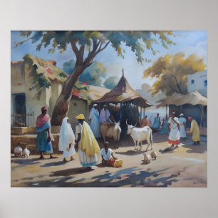 Indiase dorpskunst Poster