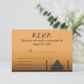 Indiase Dream Wedding RSVP-Kaart Kaart (Staand voorkant)