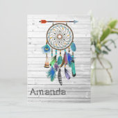 Indiase dromenvanger verjaardagsfeestje kaart (Staand voorkant)
