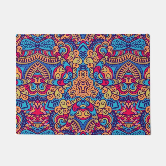 Indiase Droom Kaleidoscoop Deurmat (Voorkant)
