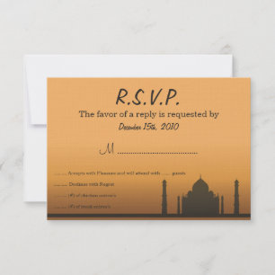 Indiase droomhuwelijk RSVP-kaart Kaart