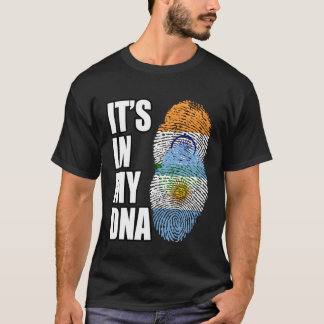Indiase en Argentijnse mix DNA vlag erfgoed T-shirt
