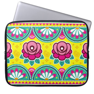 Indiase en Pakistaanse truckkunst naadloos lange h Laptop Sleeve