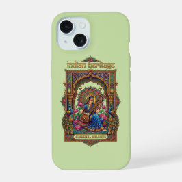 Indiase Erfgoed: Klassieke Muzikant Veena Kunst iPhone 15 Case