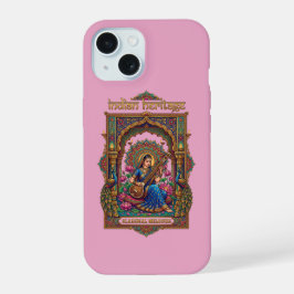 Indiase Erfgoed: Klassieke Muzikant Veena Kunst iPhone 15 Case