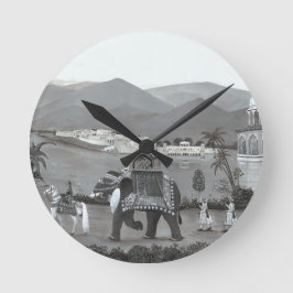 Indiase erfgoed kunst gedrukt ronde klok