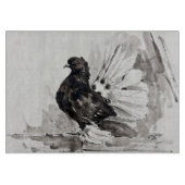 Indiase Fantail Duif Eyeliner Hen Snijplank (Voorkant)