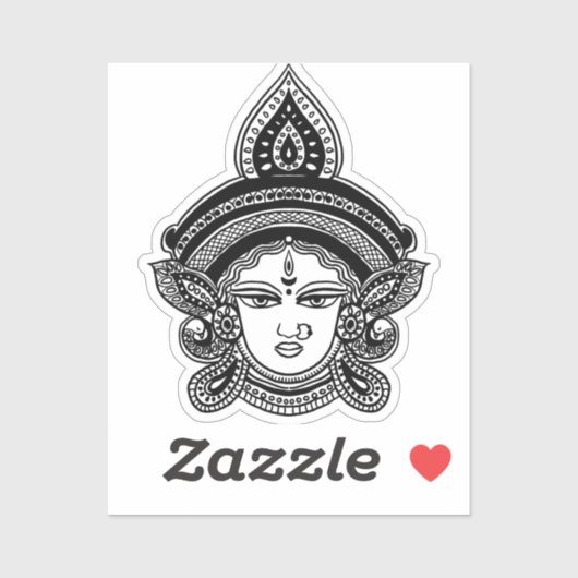 Indiase Festival Durga Maa Hindu God Sticker (Vel)
