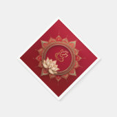 Indiase Ganesh rode traditionele Lotus bruiloft Servet (Hoek)