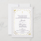 Indiase ganesha minimalistische bruiloft uitnodigi kaart (Voorkant)