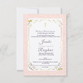 Indiase ganesha minimalistische bruiloft uitnodigi kaart (Voorkant)