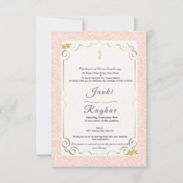 Indiase ganesha minimalistische bruiloft uitnodigi kaart