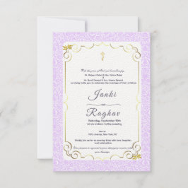 Indiase ganesha minimalistische bruiloft uitnodigi kaart