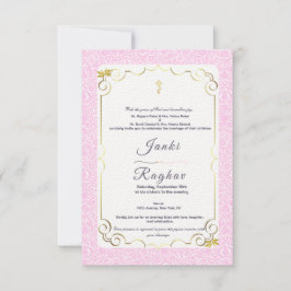 Indiase ganesha minimalistische bruiloft uitnodigi kaart