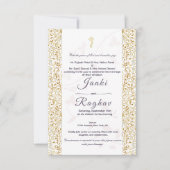 Indiase ganesha minimalistische bruiloft uitnodigi kaart (Voorkant)