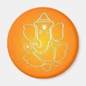 Indiase God Ganesha - Magneet (Voorkant)