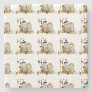 Indiase God Shiv Shakti Stenen Onderzetter