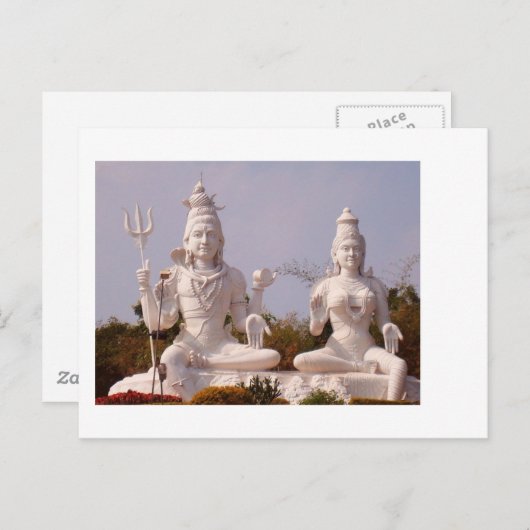 Indiase God - Shiva en zijn vrouw - Parvati Briefkaart (Voorkant / Achterkant)