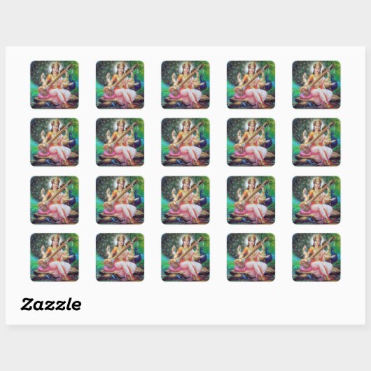 Indiase god vierkante sticker (Vel)
