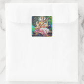 Indiase god vierkante sticker (Tas)