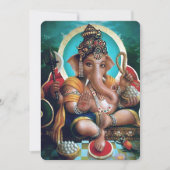 Indiase goden Ganesha - Wenskaart Aankondiging (Voorkant)