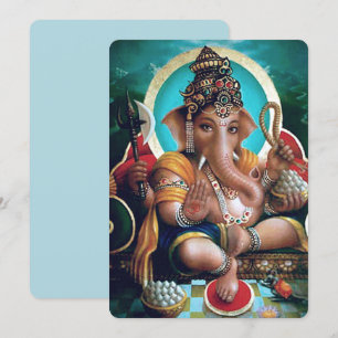 Indiase goden Ganesha - Wenskaart Aankondiging