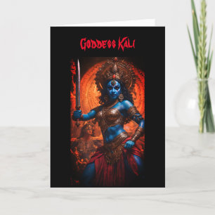 Indiase Godin Kali Wenskaart! Bedankkaart