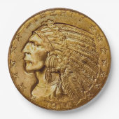  Indiase goudmunten Papieren Bordje (Voorkant)