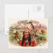  Indiase grote chef sigaar doos Briefkaart (Voorkant / Achterkant)