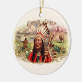  Indiase grote chef sigaar doos Keramisch Ornament (Links)