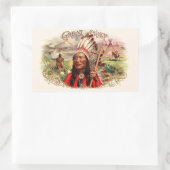  Indiase grote chef sigaar doos Rechthoekige Sticker (Tas)