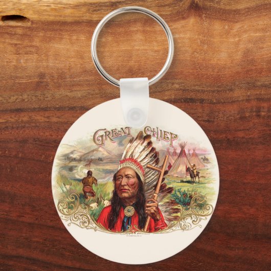 Indiase grote chef sigaar doos Sleutelhanger (Voorkant)