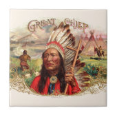  Indiase grote chef sigaar doos Tegeltje (Voorkant)