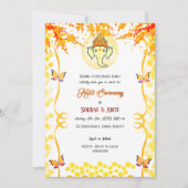 Indiase Haldi Ceremonie Hindoe-Echtpaar Ganesha Kaart (Voorkant)