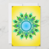 Indiase Haldi Ceremonie Hindoe Koppel Pauw Kaart (Achterkant)