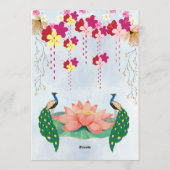 Indiase Haldi Ceremonie Uitnodigingen (Achterkant)